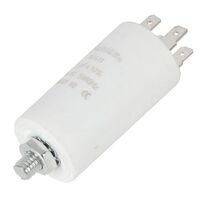 MOTOR START Chasis MOUNT | Value: 3 µF | Tolerance: %10 | Size: 30mm x 57mm | 450Vac | For Hobby | For PCB | For TV
