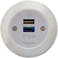 ELSAFE PIP PANEL MOUNTED USB-A / USB-C TUF 5A CHARGER UNIT WITH BEZEL 