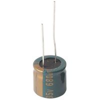 Universal WL-R MINIATURE LOW-IMPEDANCE Capacitor | Value: 680 µF | Tolerance: %20 | Size: 16mm x 16mm | 35V | For Hobby | For PCB | For TV  spare part