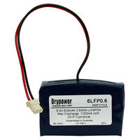 LiFePO4 Rechargeable Lithium Battery Drypower | Capacity: 600mAh | 6.4V | For Medical | For Solar and more  
