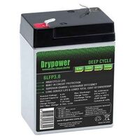 LiFePO4 Rechargeable Lithium Battery Drypower | Capacity: 3.8Ah | 6.4V | Terminal: Spade 4.75mm | For Medical | For Solar and more 