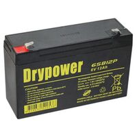 SLA Cyclic & Standby Battery Drypower | Capacity: 12Ah | 6V | Terminal: Spade 4.75mm | To Replace BP10-6, BP12-6, PS6100 and more