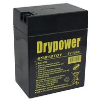 SLA Cyclic & Standby Battery Drypower | Capacity: 13Ah | 6V | Terminal: 6.35 & 4.75mm | To Replace PS6120FP, BP13-6S, PS6120W and more