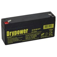 SLA Cyclic & Standby Battery Drypower | Capacity: 3Ah | 6V | Terminal: Spade 4.75mm | To Replace BP3-6, PS630, DM6-3.2 and more