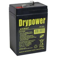 SLA Cyclic & Standby Battery Drypower | Capacity: 5Ah | 6V | Terminal: Spade 4.75mm | To Replace BP4-6, BP4.5-6, BP5-6 and more