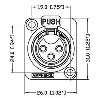 Amphenol METAL CHASSIS BLACK  spare part