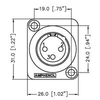 Amphenol METAL CHASSIS BLACK  spare part