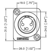 Amphenol METAL CHASSIS SOLID PIN  spare part