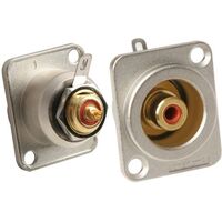 RCA PANEL SOCKET GOLD PLATED RECESSED 