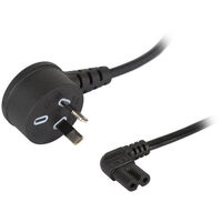 Universal IEC-C7 R/A TO MAINS PLUG R/A 7A  spare part