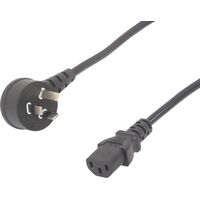 IEC C13 TO 10A RIGHT ANGLE MAINS POWER CORD 