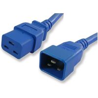 IEC C19 TO C20 EXTENSION 15A - BLUE 