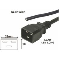 Prolink IEC C20 15A HEAVY-DUTY TO BARE WIRE  spare part