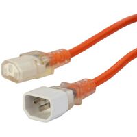IEC C13 TO C14 EXTENSION CORD - CLEAR PLUGS 