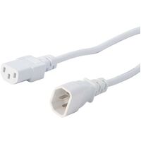 IEC C13 TO C14 EXTENSION CORD - WHITE 