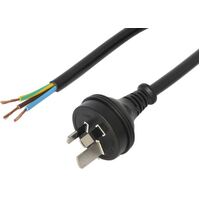 15A PLUG MAINS CORD TO BARE END 