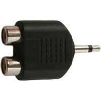 3.5MM MONO PLUG TO 2X RCA SOCKET 