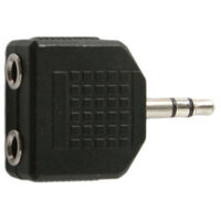 3.5MM STEREO PLUG TO 2X STEREO SOCKET 