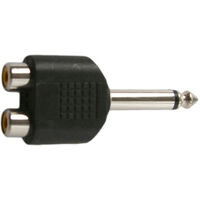 6.35MM MONO PLUG TO 2X RCA SOCKET 