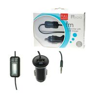 FULL FREQUENCY FM TRANSMITTER WITH USB CHARGER 