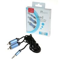 3.5MM TO 2 RCA STEREO LEAD - ALUMINIUM SHELL 