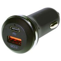 36W QC3.0 USB-A / USB-C PD 2.0 CAR CHARGER 