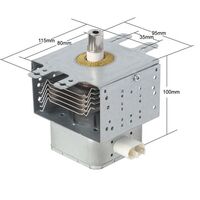 Panasonic Microwave Oven Magnetron - Tags Inline Socket Not-Inline | Frequency: 2458MHz | Power: 850W