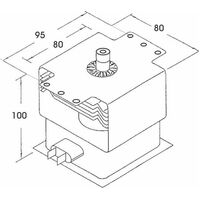 LG Microwave Oven Magnetron - All-Inline | Frequency: 2460MHz | Power: 950W