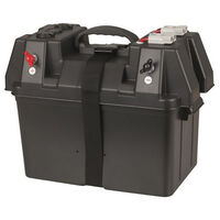 12V BATTERY BOX WITH VOLTMETER WITH DUAL ANDERSON PLUGS 