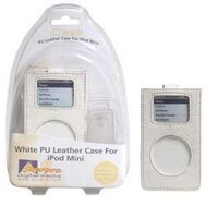 Aerpro PU leather case with clear clip White - Suit iPod mini  spare part