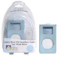 Aerpro PU leather case with clear clip Blue - Suit iPod mini  spare part