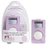 Aerpro PU leather case with clear clip Purple - Suit iPod mini  spare part