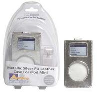 Aerpro PU leather case with clear clip Silver - Suit iPod mini  spare part