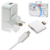 CHARGER TO USB PORT 2.1A APPLE CERTIFIED 