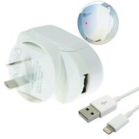 2.4A USB WALL CHARGER WITH APPLE LIGHTNING CABLE MFI - AERPRO 