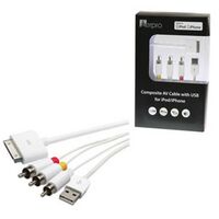 APPLE™ 30 PIN DOCK TO AV & USB 