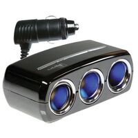 3 WAY CAR 12V / 24V ACCESSORY SOCKET SPLITTER 