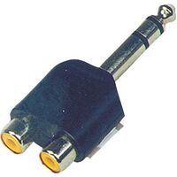 Australian Monitor ADAPTOR - 6.35MM TRS JACK PLUG TO DUAL RCA SOCKETS  spare part