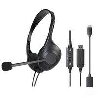 LIGHTWEIGHT USB DUAL EAR HEADSET - AUDIO TECHNICA 