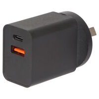 18W AC USB / USB-C CHARGER - QC3.0 / USB-PD 