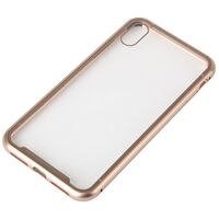 Cellink MAGNETIC HOLD METAL FRAME BUMPER CASE WITH TEMPERED GLASS BACK COVER FOR IPHONE XS MAX  spare part