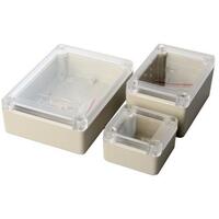 SEALED IP65 CLEAR LID ABS ENCLOSURE 