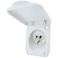 10A RECESSED CARAVAN POWER INLET WITH COVER 