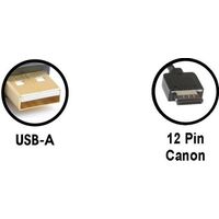 USB DIGITAL CAMERA LEAD - USB-A Male To Canon 12 Pin 