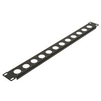 1RU 12x XLR SOCKET UNEQUIPPED 19” RACK 