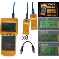 NETWORK CABLE TESTER WITH 8 RECEIVERS 