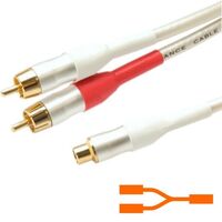 AUDIO SPLITTER LEAD - WHITE PEARL 