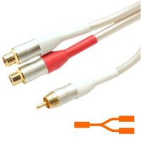 AUDIO SPLITTER LEAD - WHITE PEARL 