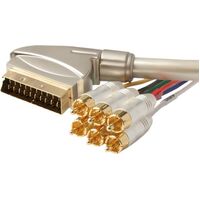 SCART VCR LEAD - WHITE PEARL 