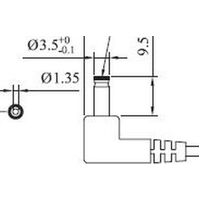 1.3mm DC PLUG WITH LEAD 